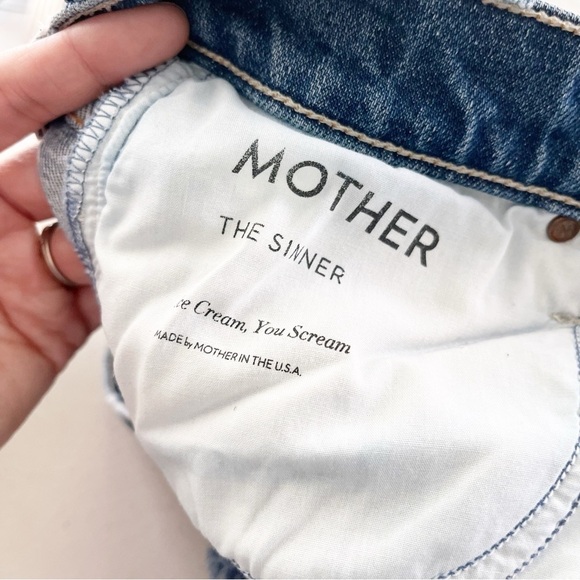 Mother Superior The Sinner Straight Leg Jeans Ice Cream You Scream Light Wash - Picture 7 of 9